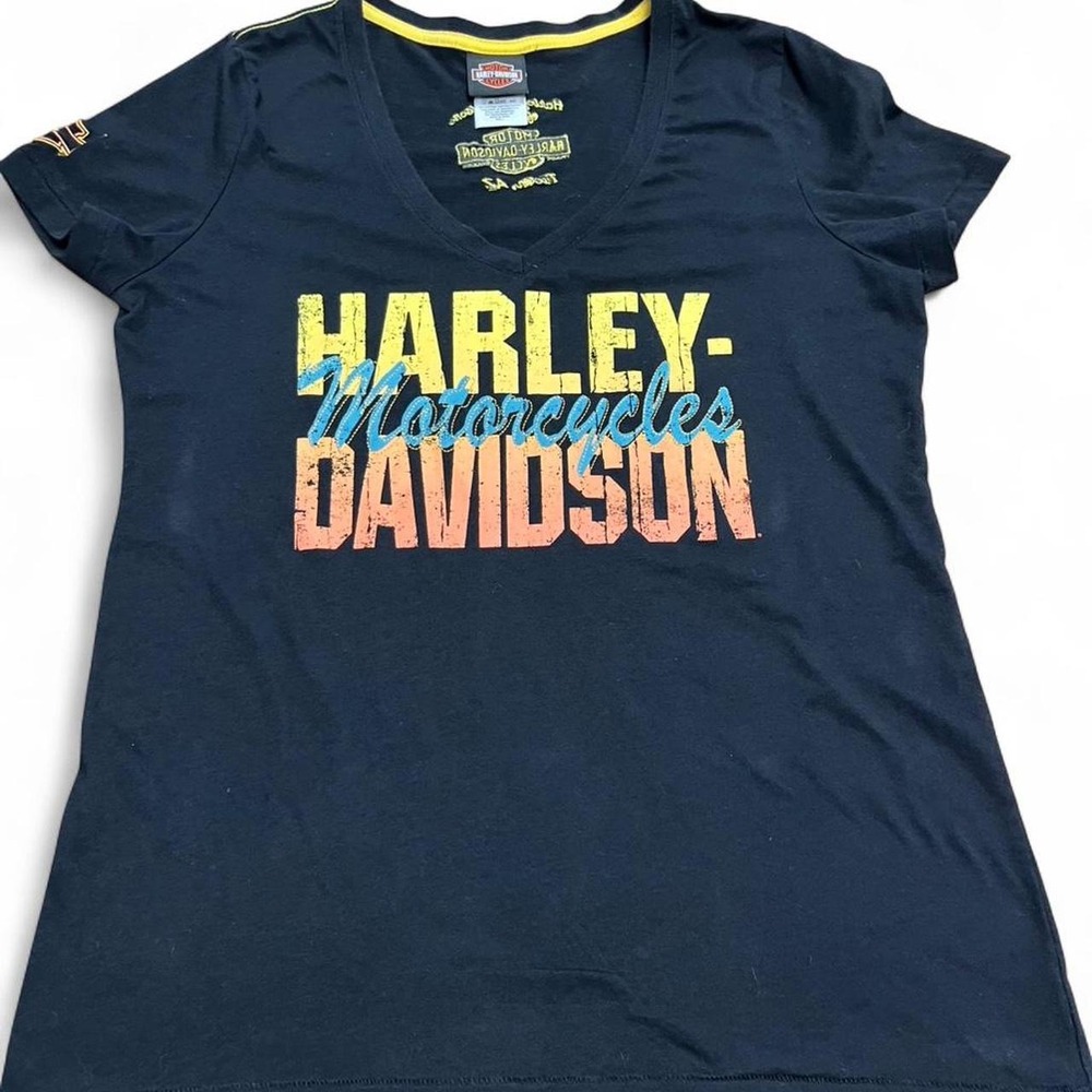 Harley Davidson black & multi-coloured t-shirt
